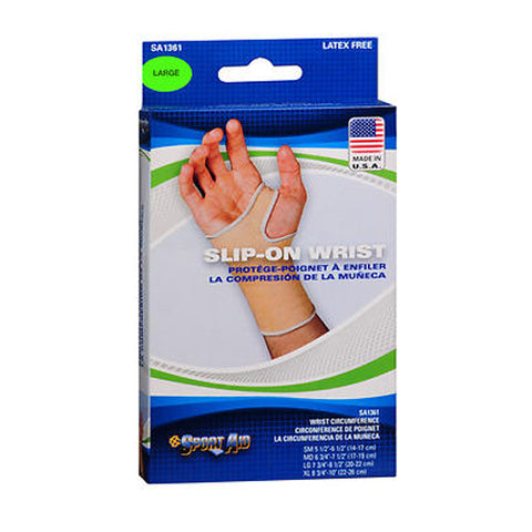 Sport Aid, Slip On Wrist Brace Beige Large, 1 Each