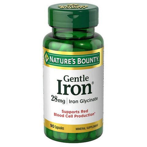 Nature's Bounty, Gentle Iron, 28 mg, 90 caps