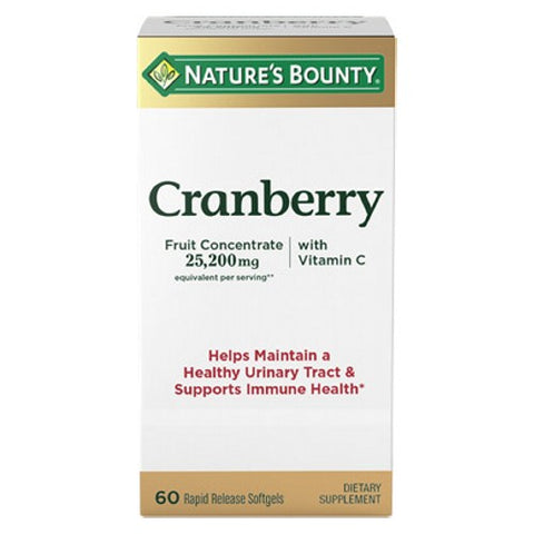 Nature's Bounty, Triple Strength Natural Cranberry, 60 caps