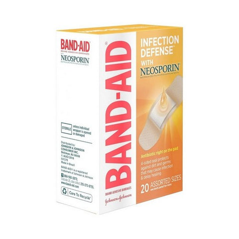 Band-Aid, Infection Defense With Neosporin Adhesive Bandages Assorted Sizes, 20 Count Band-Aid