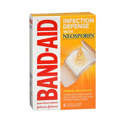 Band-Aid, Adhesive Bandages Antibiotic Extra Large, 8 each