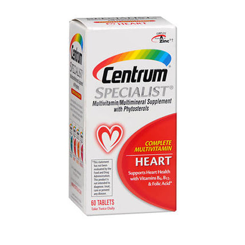 Centrum, Specialist Multivitamin/Multivitamin Tablets For Heart, 60 tabs