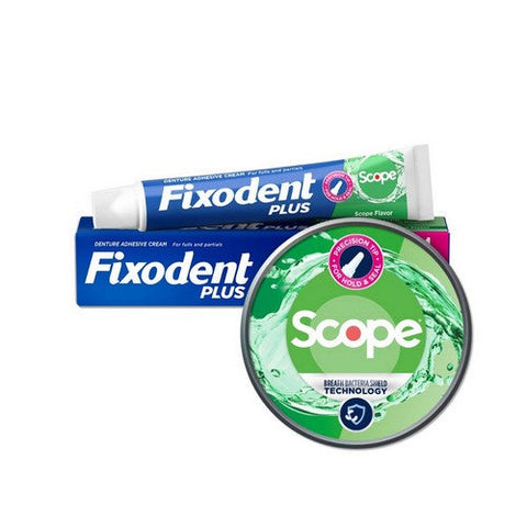 Fixodent, Plus Scope Denture Adhesive Cream, 2 Oz Fixodent