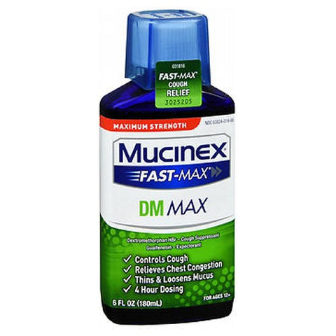 Mucinex, Fast-Max Dm Adult Liquid, 6 Oz