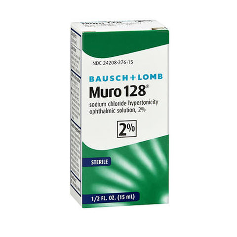 Bausch + Lomb, Bausch And Lomb Muro 128 2% Sterile Ophthalmic Eye Solution, 0.5 Oz