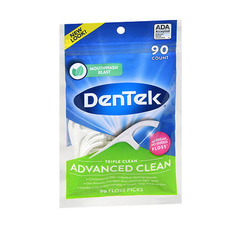 Dentek, Triple Clean Floss Picks, Fresh Mint 90 each