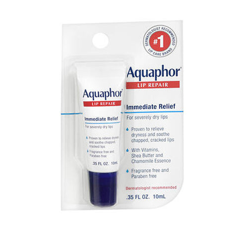 Aquaphor, Lip Repair Ointment Tube Immediate Relief, 0.35 oz