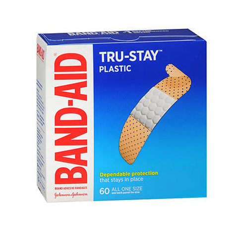Band-Aid, Tru-Stay Plastic Adhesive Bandages, 60 each