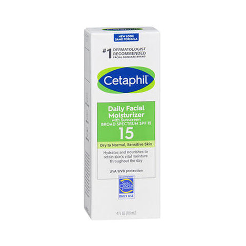Cetaphil, Daily Facial Moisturizer Spf 15, Fragrance free 4 oz