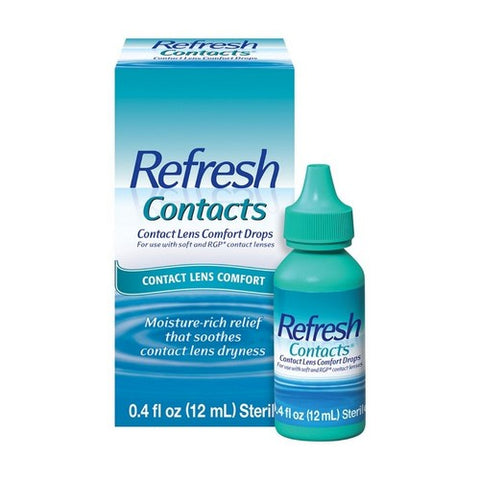 Refresh, Contacts Lubricant Eye Drops, 0.4 Oz Refresh