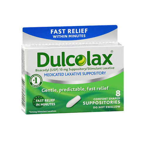 Dulcolax, Laxative Suppositories, 10 mg, 8 ct