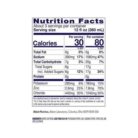 Pedialyte, Electrolyte Solution Unflavored, 33.8 Oz Pedialyte