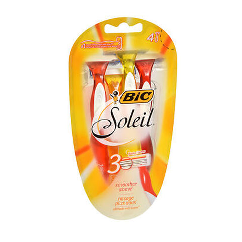Bic, Soleil Triple Blade Shavers For Women, 4 each (Sensitive Skin)