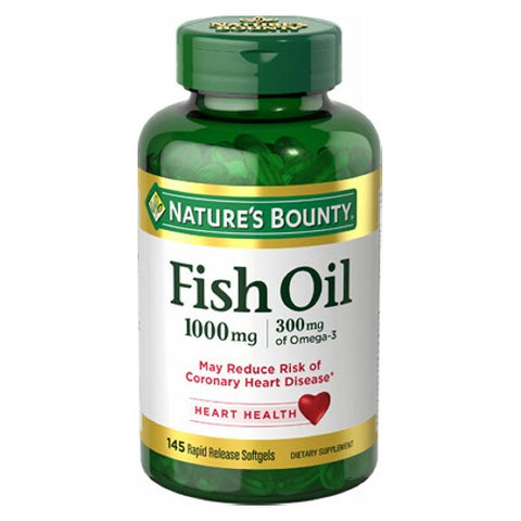 Nature's Bounty, Fish Oil, 1000 Mg, 145 Count