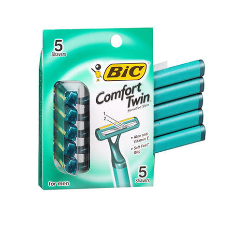 Bic, Comfort Twin Shavers For Men Sensitive Skin, 5 each