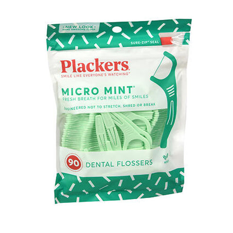 Plackers, Micro Mint Dental Flossers, 90 Each