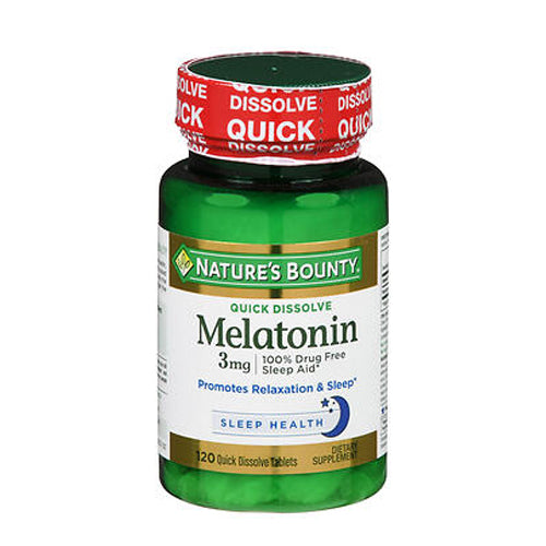 Natures Bounty Quick Dissolve Melatonin 3 mg 120 tabs Pastafina