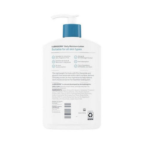 Lubriderm, Daily Moisture Lotion, 6 Oz Lubriderm