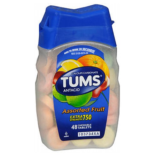Tums Ex Assorted Fruit 48 tabs By The Honest Company