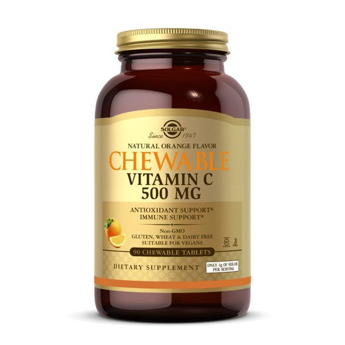 Vitamin C Chewable-Juicy Orange Flavor 90 Tabs By Solgar