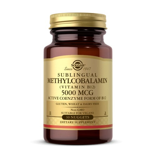 Solgar, Methylcobalamin (Vitamin B12), 5000 mcg, 30 Nuggets