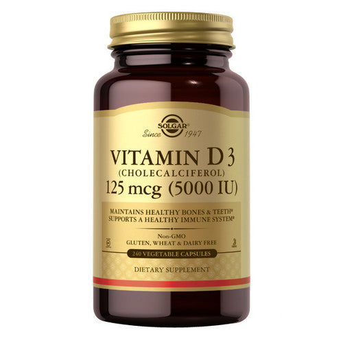 Solgar, Vitamin D3 (Cholecalciferol), 5000 IU, 240 V Caps