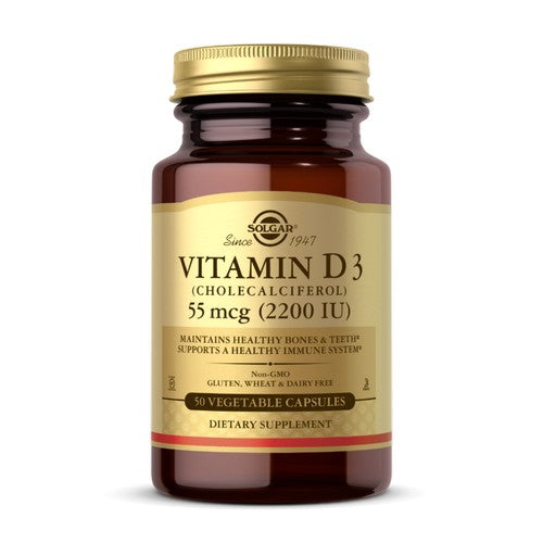 Vitamin D3 (Cholecalciferol) 50 V Caps By Solgar