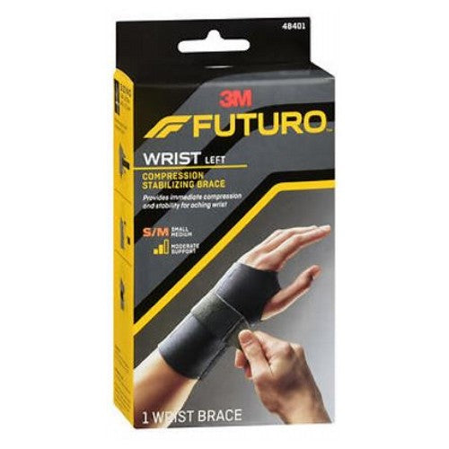 Compression Stabilizing Wrist Brace Left Moderate Support Small/Medium 1 each By Futuro