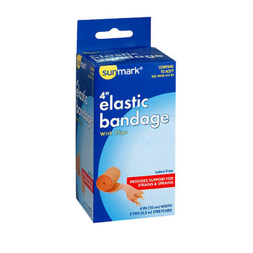 Sunmark Elastic Bandage With Clips 4'' 1 each By Sunmark