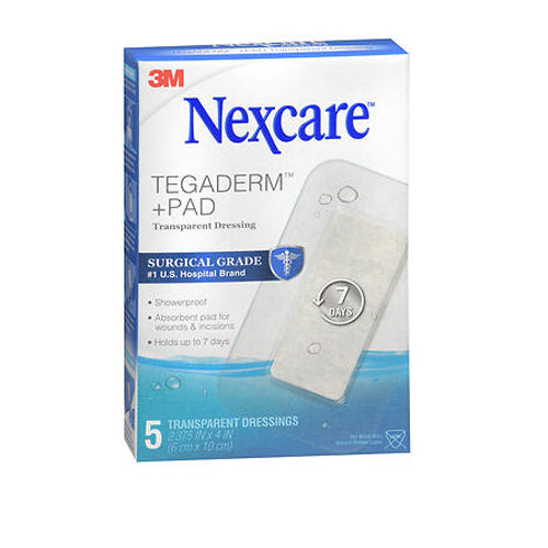 Nexcare, Nexcare Tegaderm + Pad Transparent Dressings, 5 Each