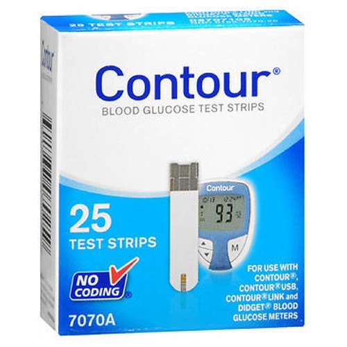 Bayer Contour Blood Glucose Test Strips 25 each By Bayer