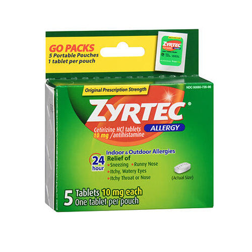 Zyrtec 24 Hour Allergy Relief Count of 5 (Tablets) By Zyrtec