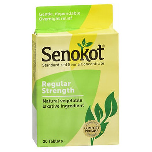 Senokot Natural Vegetable Laxative Ingredient 20 tabs By Senokot