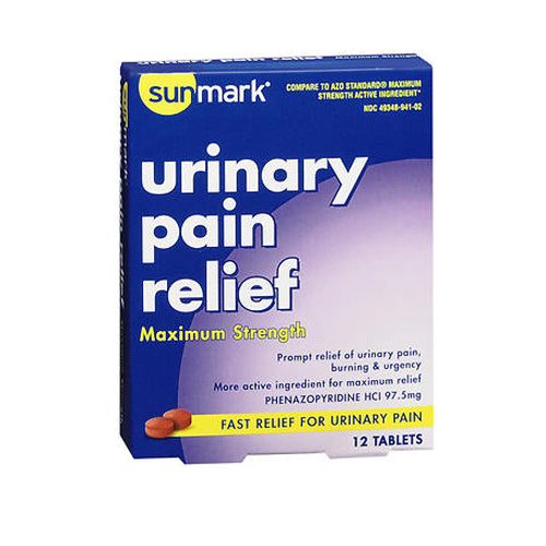 Sunmark, Sunmark Urinary Pain Relief Maximum Strength, 12 tabs