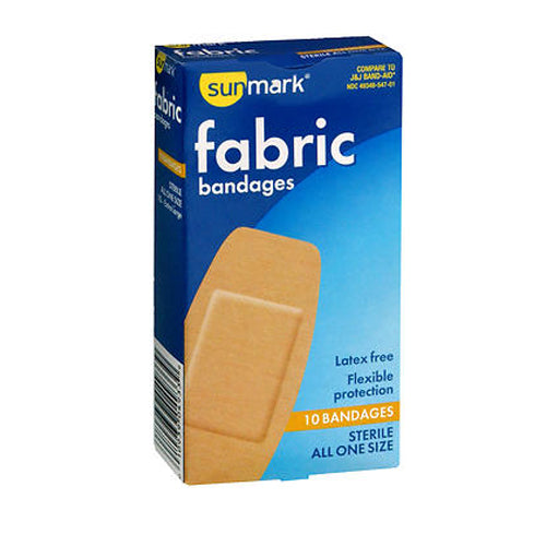 Sunmark Fabric Bandages All One Size Extra Large 10 each By Sunmark