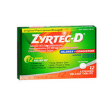 Zyrtec-D Allergy And Congestion Extended Release Tablets 12 tabs by Zyrtec