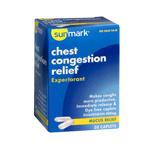 Sunmark Chest Congestion Relief 50 tabs By Sunmark