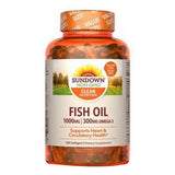 Sundown Naturals, Sundown Naturals Fish Oil, 1000 mg, 200 caps
