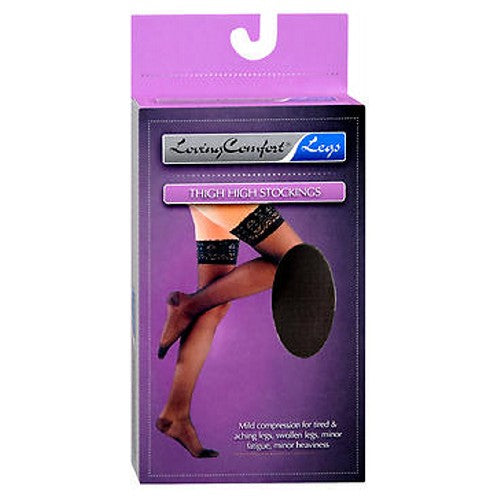 Scott Specialties Stockings Thigh-High 10-20 LCE BLACK, KPP X-LARGE 1 each By Scott Specialties