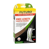 Futuro Anti-Embolism Knee Length Closed Toe Stockings White Moderate Large each By 3M