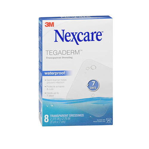Nexcare Tegaderm Waterproof Transparent Dressing 2-3/8-Inches X 2-3/4-Inches, 8 Count By Nexcare