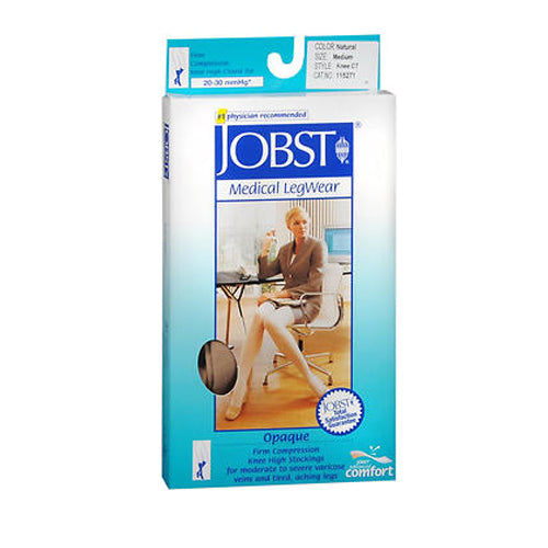 Jobst, Jobst Opaque Compression Stockings 20-30 Closed Toe Knee Highs Beige, Medium each