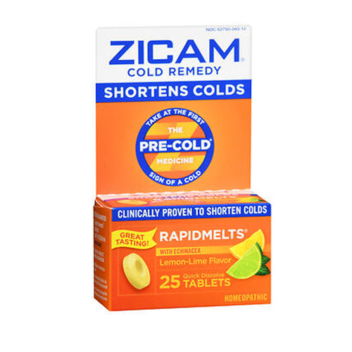 Zicam Cold Remedy Rapidmelts With Echinacea Lemon-Lime lemon-lime flavor 25 tabs By Zicam