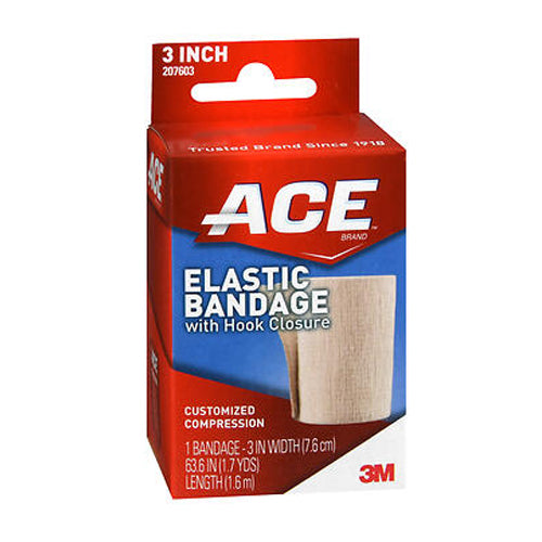 Ace, Ace Elastic Bandage With Hook Closure, 3 inches 1 each