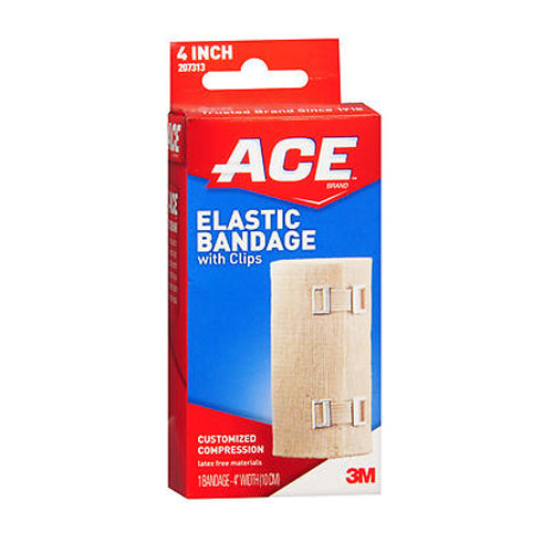 Ace Elastic Bandage With Clips 4 inches 1 each By Ace