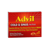 Advil Cold and Sinus Coated Caplets 20 tabs By Advil