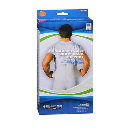 Sport Aid Duo-Adjustable White Back Support Xl XL 1 each By Sport Aid