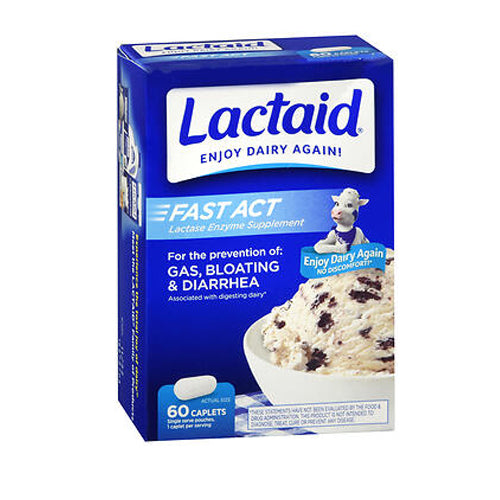 Lactaid Fast Action Caplets 60 caplets By Tylenol