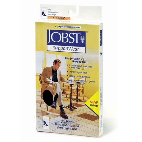 Jobst Formen Knee High Socks, Extra Large, Moderate Compression, White -1 Pair