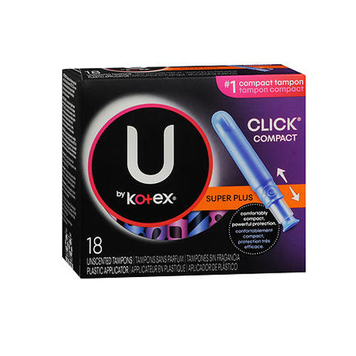 U By Kotex Click Tampons Unscented Super Plus 18 each By U By Kotex